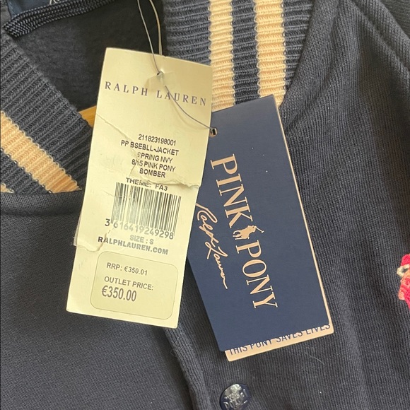 NEW Ralph Lauren Pink Pony Fleece Baseball Jacket - Picture 7 of 13